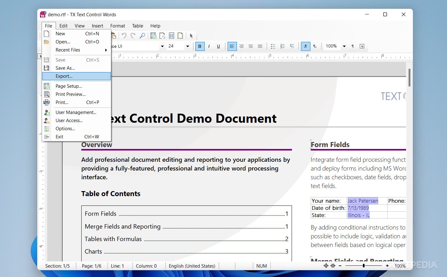 Download Download TX Text Control .NET for Windows Forms Express 30.0 Free