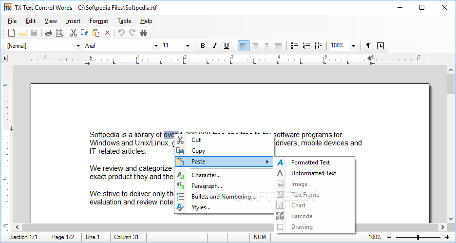 TX Text Control .NET for Windows Forms Express screenshot #0