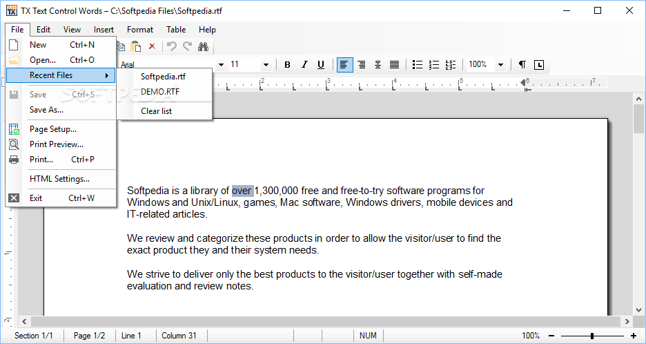 TX Text Control .NET for Windows Forms Express screenshot #1