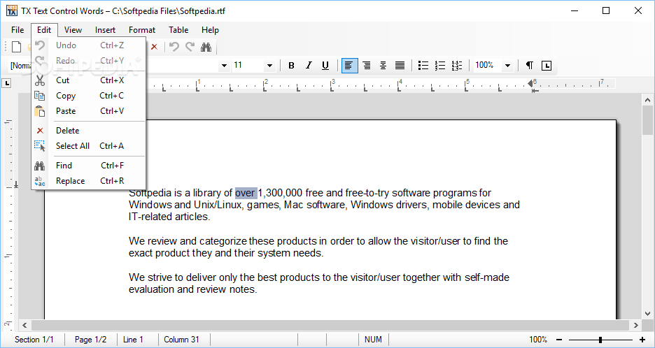 TX Text Control .NET for Windows Forms Express screenshot #2