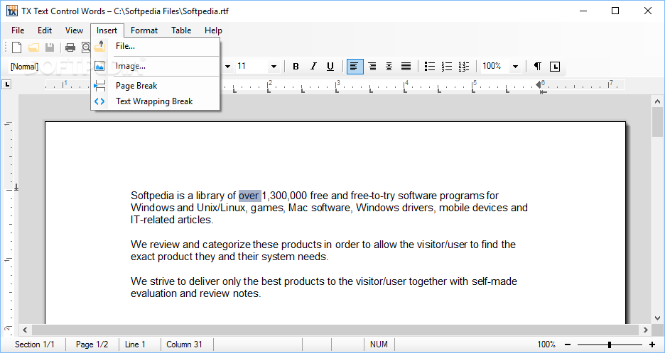TX Text Control .NET for Windows Forms Express screenshot #4