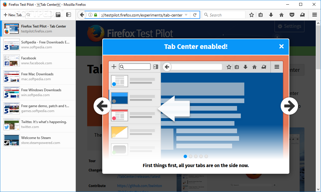 tab browser extension firefox