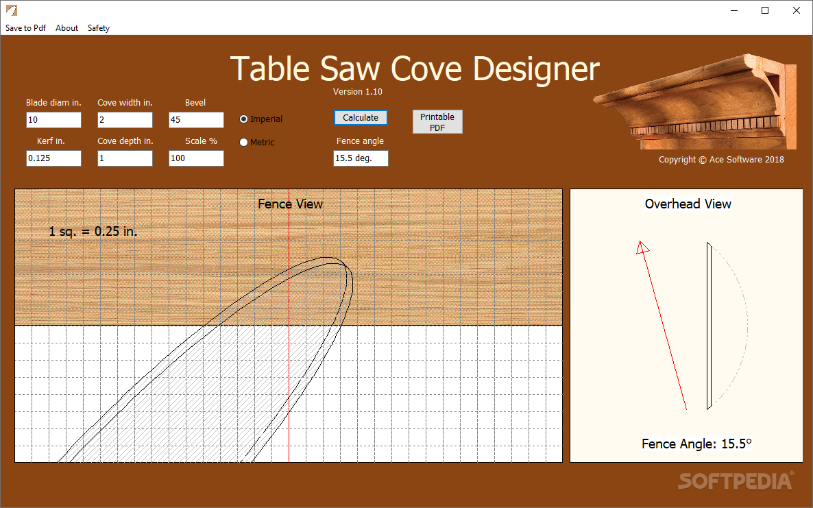 Table Saw Cove Designer screenshot #0