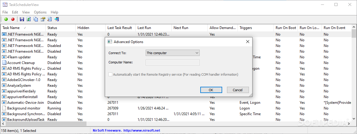 TaskSchedulerView 1.74 download the last version for windows