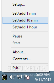 pc shutdown timer windows 10 taskbar timer