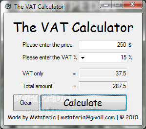 Download The VAT Calculator 1.5