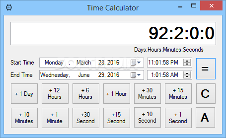 free time clock calculator