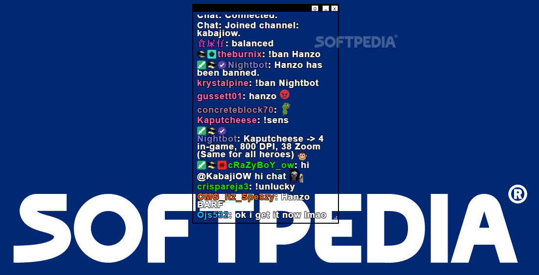 Twitch chat overlay