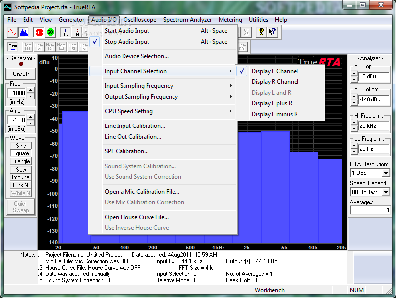 truerta audio spectrum analyzer for windows