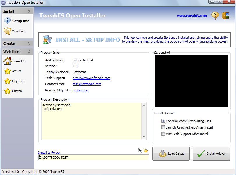TweakFS Open Installer screenshot #0
