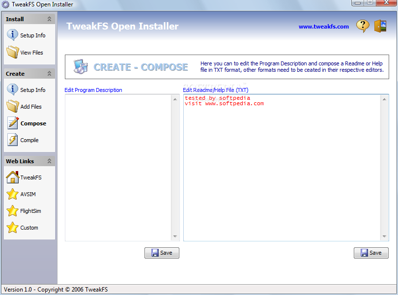 TweakFS Open Installer screenshot #2