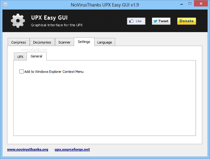 NoVirusThanks UPX Easy GUI screenshot #4