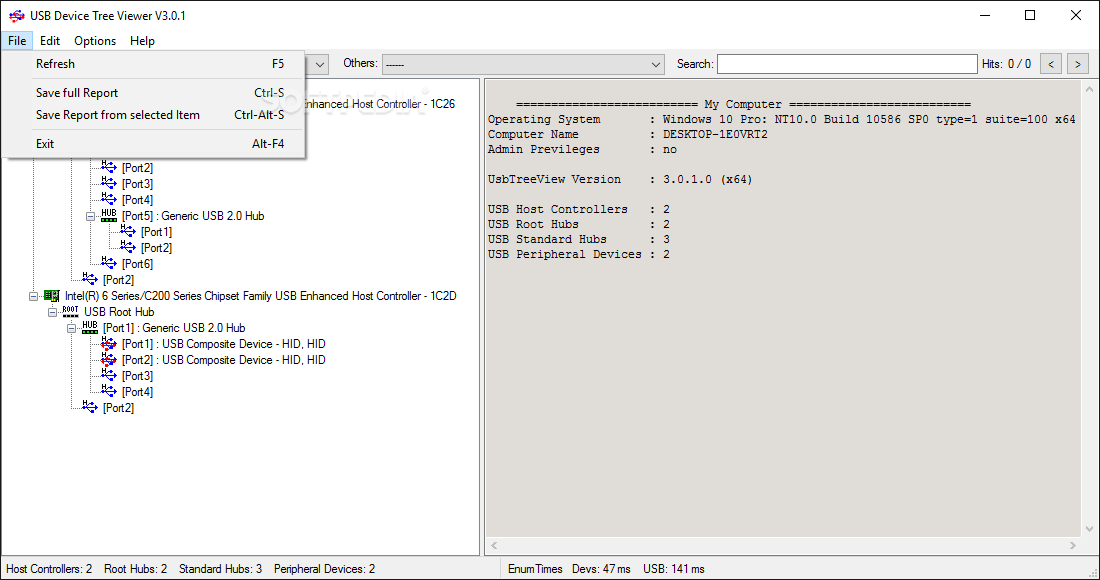 USB Device Tree Viewer screenshot #1