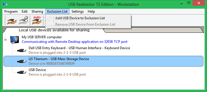 USB Redirector TS Edition screenshot #2