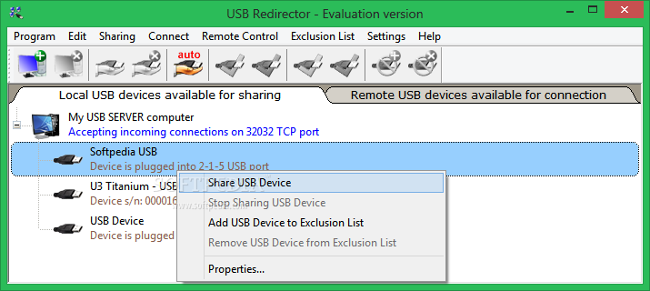 USB Redirector screenshot #1