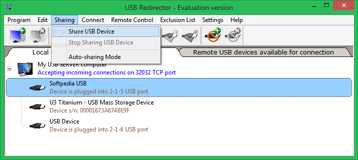 USB Redirector screenshot #2