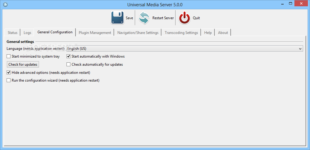 android universal media software download