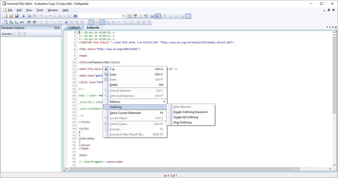 Universal SQL Editor screenshot #1