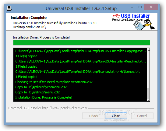 universal usb install
