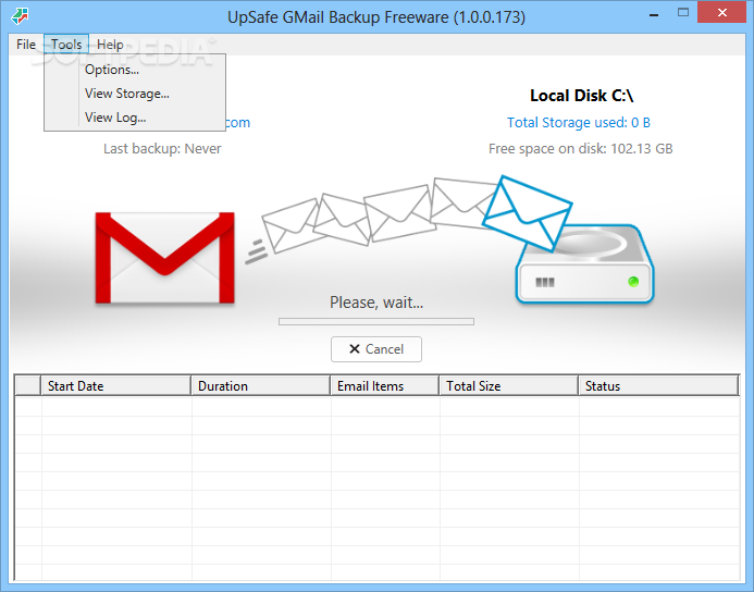 upsafe gmail backup