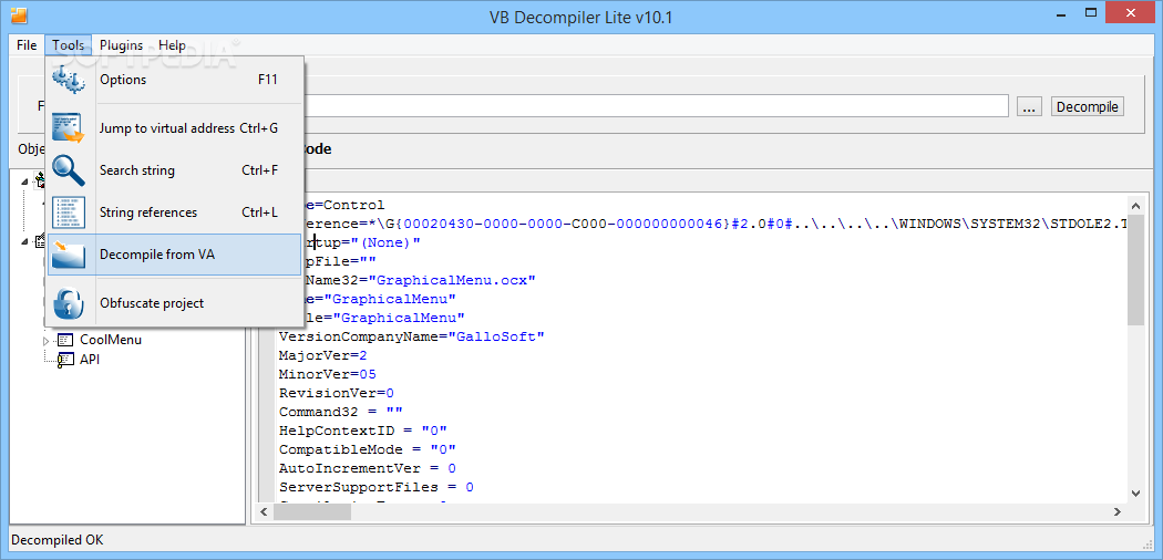 VB Decompiler Lite screenshot #2