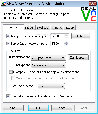 vnc server windows 2008 r2