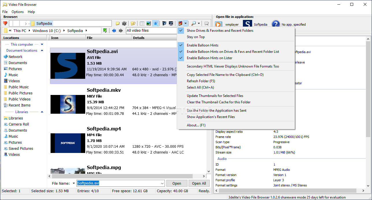 Video File Browser screenshot #1
