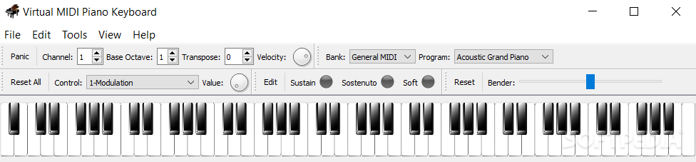 virtual midi piano keyboard