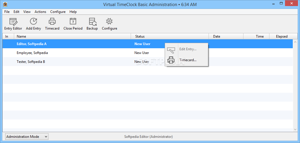 virtual timeclock basic