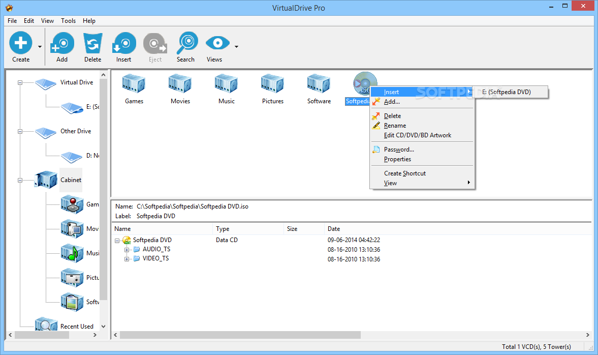 Dismantle settlement second VirtualDrive Pro - Download & Review