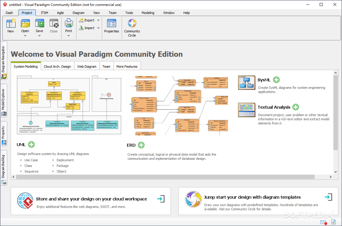 Visual Paradigm Community Edition Portable screenshot #0