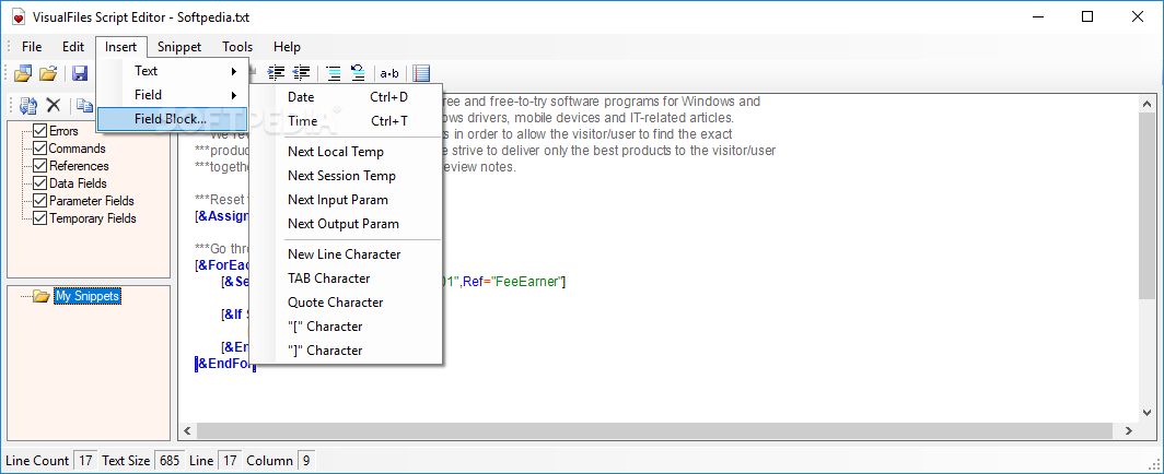 VisualFiles Script Editor screenshot #4