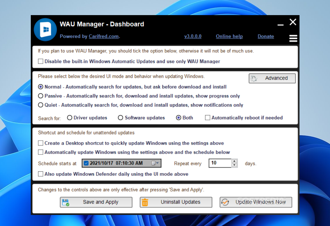 instal the new version for windows WAU Manager (Windows Automatic Updates) 3.4.0