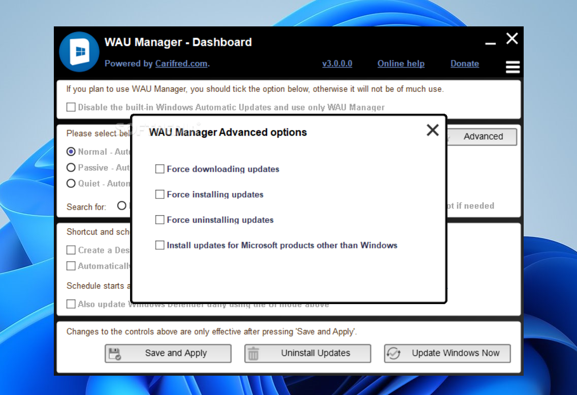 WAU Manager (Windows Automatic Updates) 3.4.0 free instal