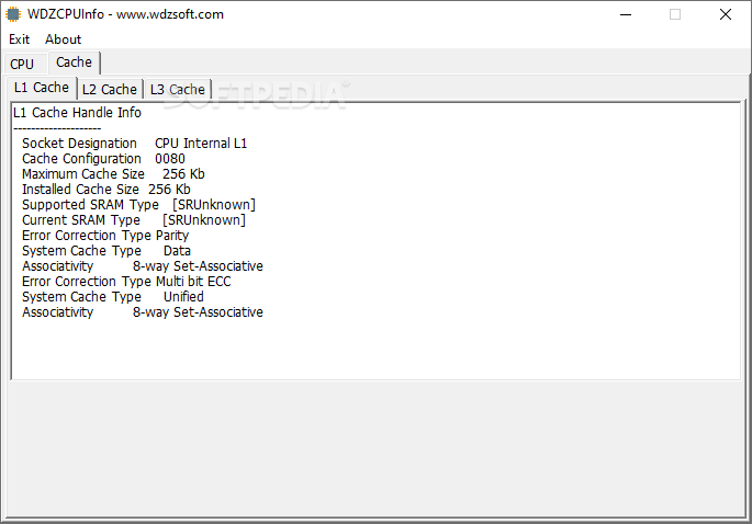 WDZ CPU Info screenshot #1