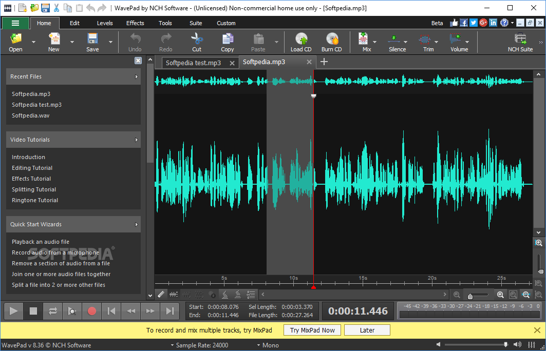Download WavePad Audio and Music Editor 16.60 Beta