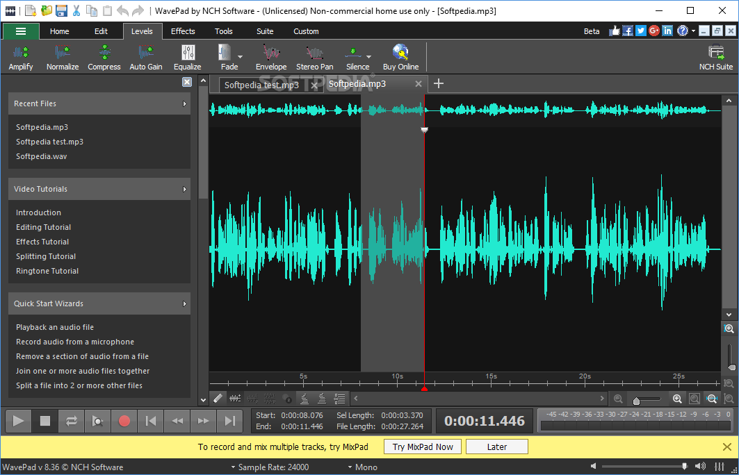 wave pad audio editor