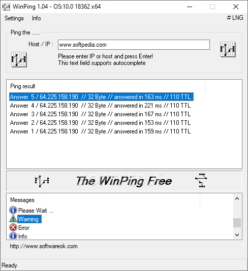 WinPing 2.55 for ipod download
