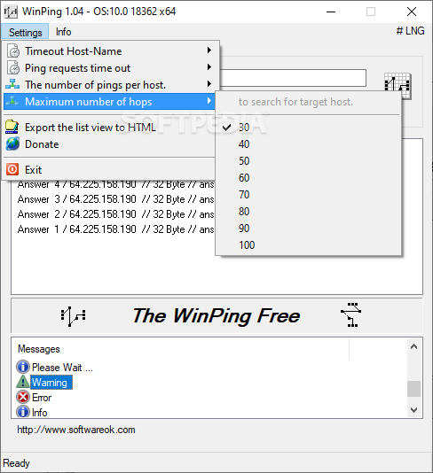 WinPing 2.55 free downloads