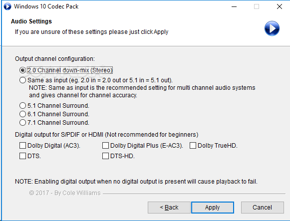 Download Windows 10 Codec Pack 2.1.9