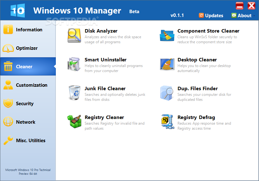 Windows 10 Manager screenshot #2