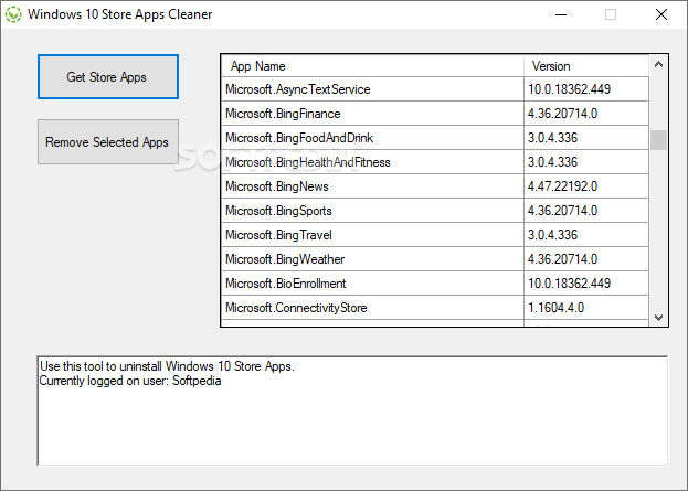 Windows 10 Store Apps Uninstaller screenshot #0