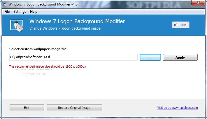 Download Windows 7 Logon Background Modifier 