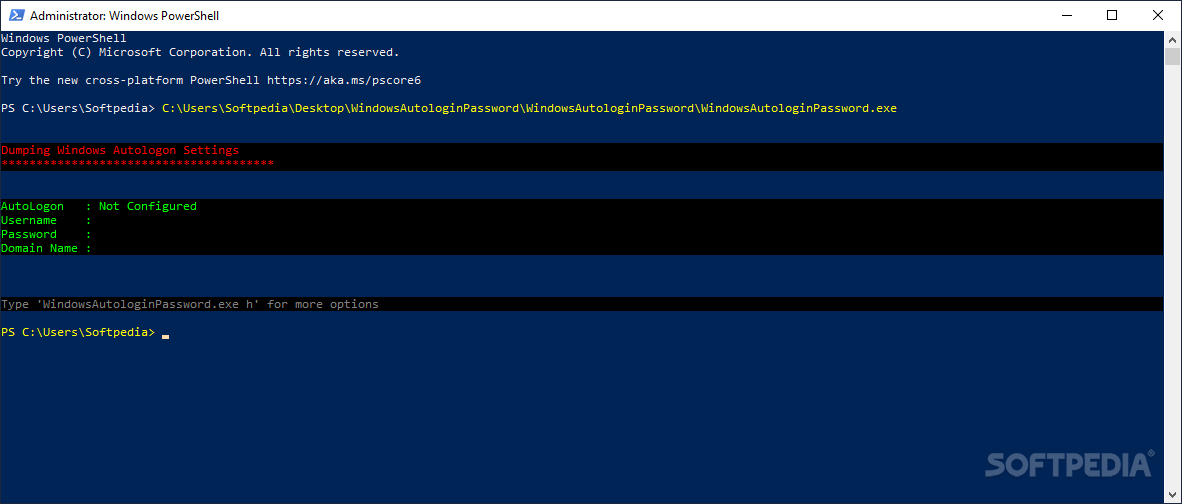 Windows Autologin Password screenshot #0