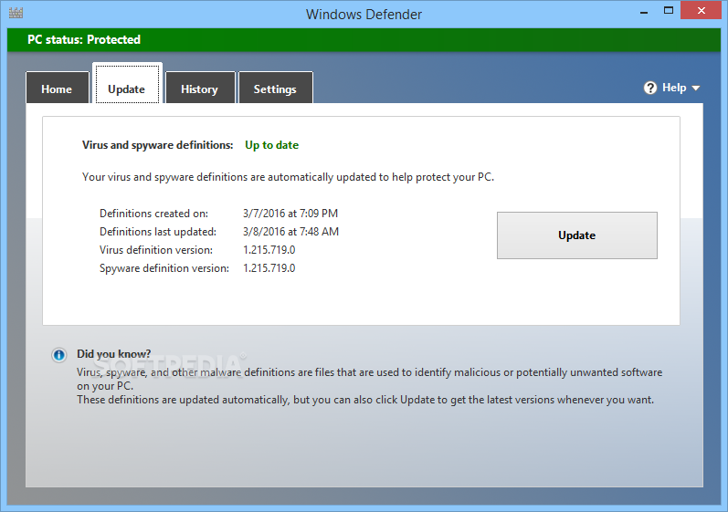 Download Windows Defender Definition Updates January 17, 2020
