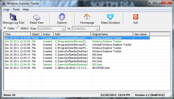 Download Windows Explorer Tracker 2.0 Build 013