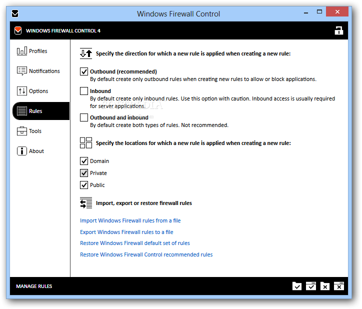 Windows Firewall Control download the new