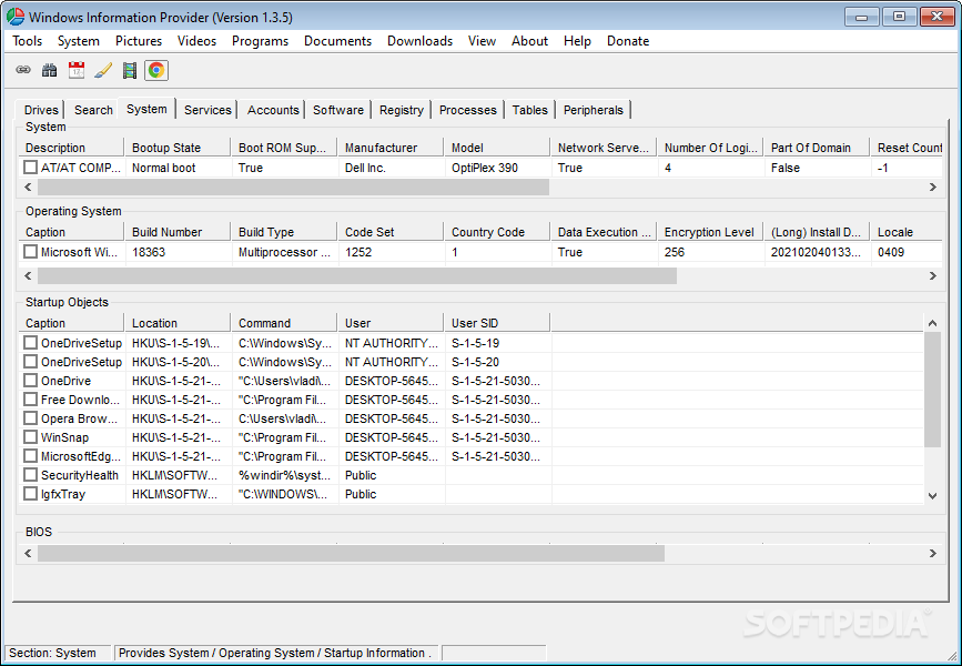 Windows Information Provider screenshot #1
