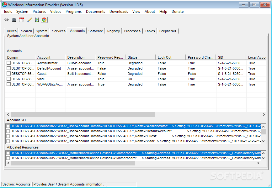 Windows Information Provider screenshot #3