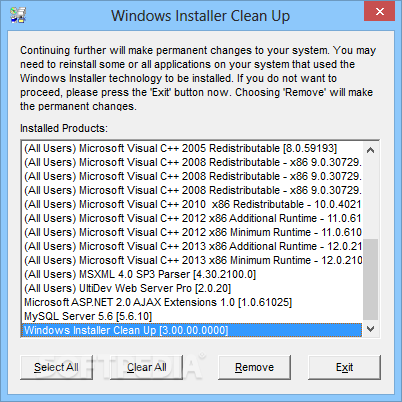 descargar Windows Installer Cleanup wards para vista